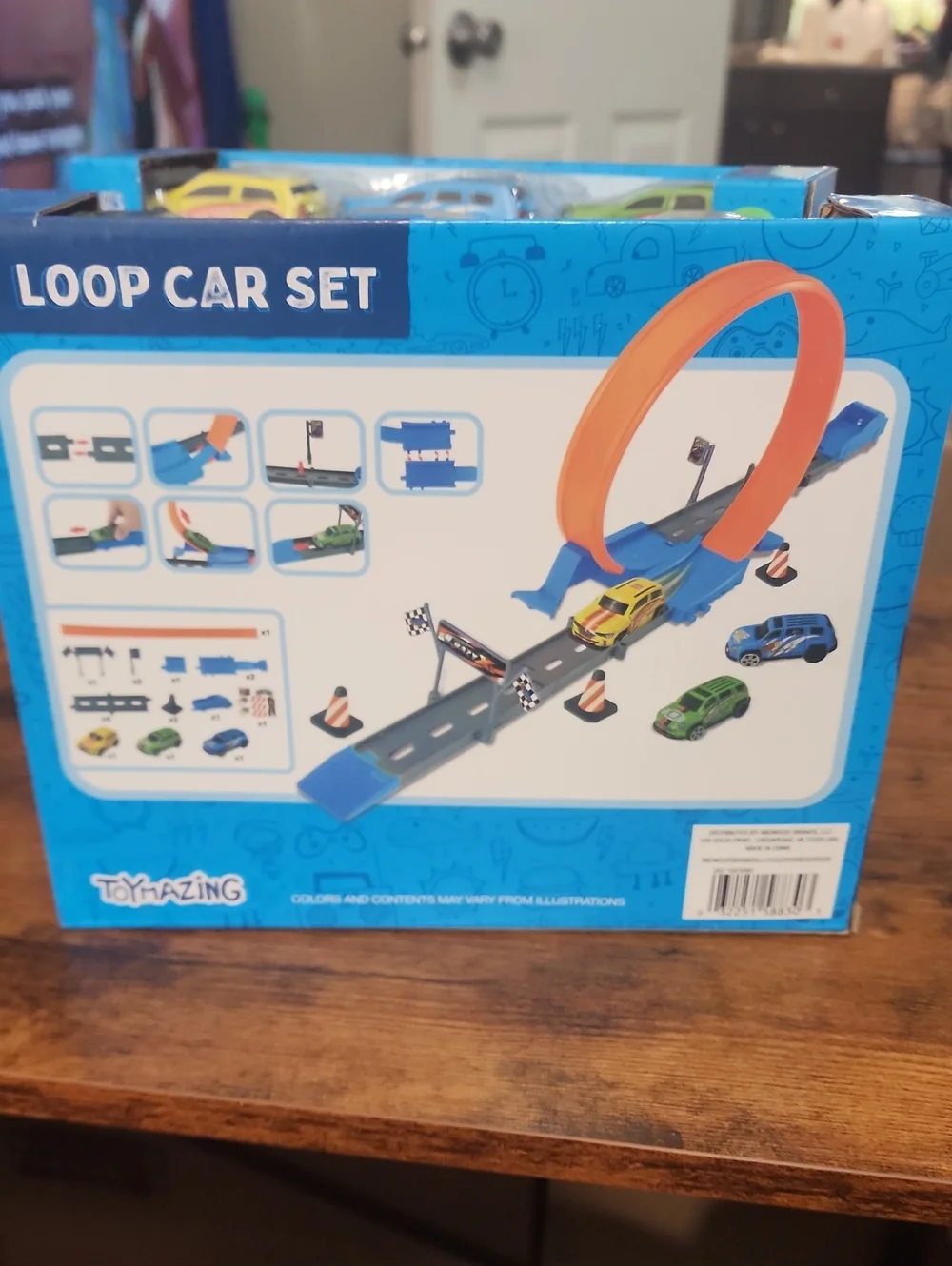 Loop Car Set - Blue Track with Orange Loop & 3 Pull-Back Cars